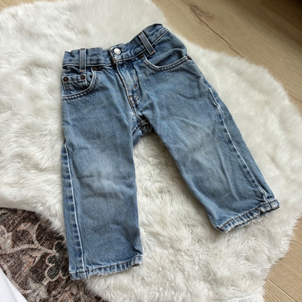 Vintage Levi's 550 Little Levi's Jeans 2T Toddler Blue Denim Distressed
